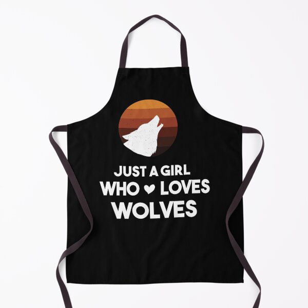 Item preview, Just a Girl who Loves Wolves,gift idea designed and sold by MedBoularouah.