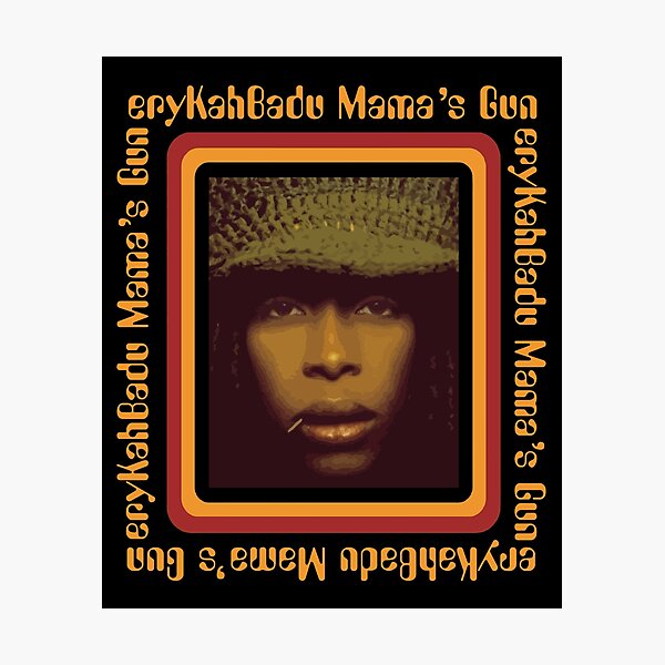 BowersJ Erykah Badu Mama_s Gun Men_s Photographic Print