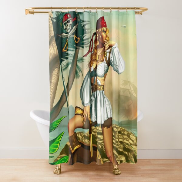 Pirate Girl Shower Curtain