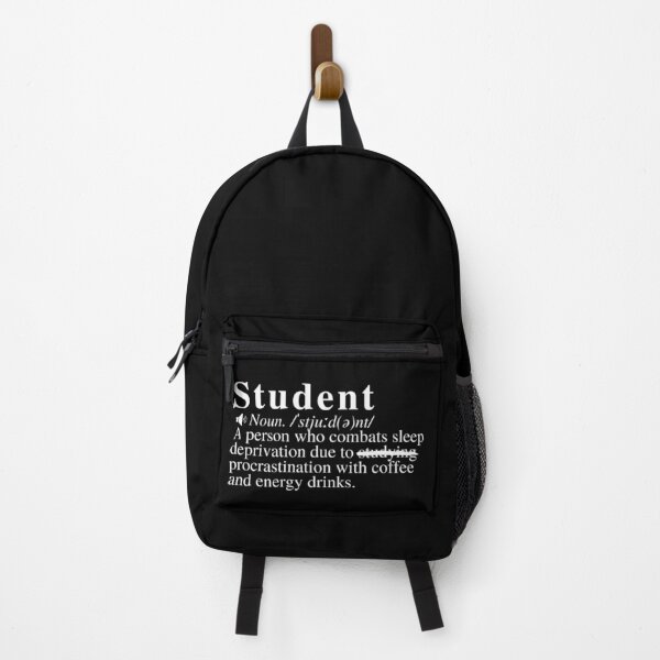 Item preview, Funny Student Definition: A person who combats sleep deprivation due to procrastination with coffee and energy drinks. designed and sold by mind-illusions.