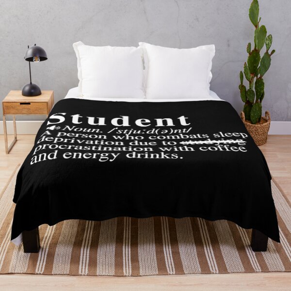 Item preview, Funny Student Definition: A person who combats sleep deprivation due to procrastination with coffee and energy drinks. designed and sold by mind-illusions.