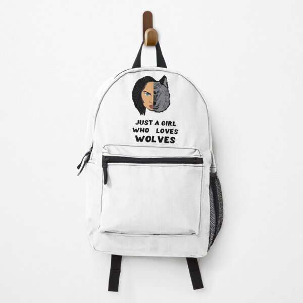 Item preview, Just a Girl who Loves Wolves,gift idea designed and sold by MedBoularouah.