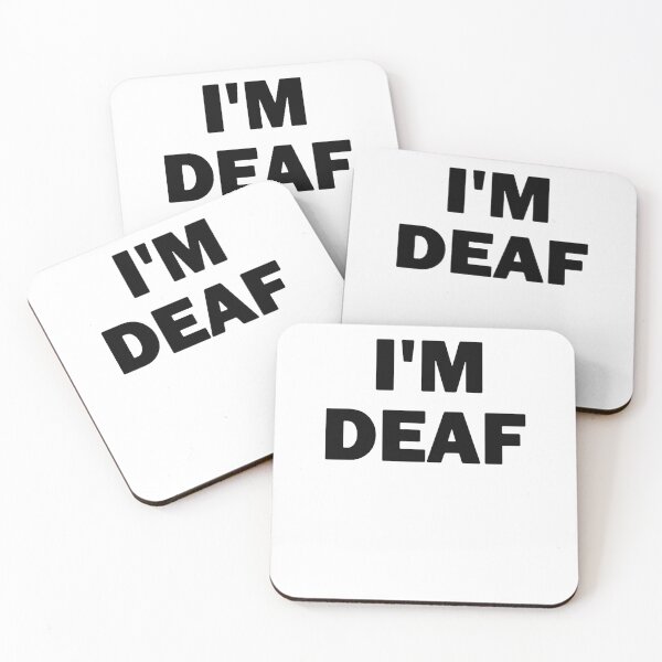 Item preview, I'm Deaf Hearing Impaired Disability Black Text designed and sold by bebopboop.