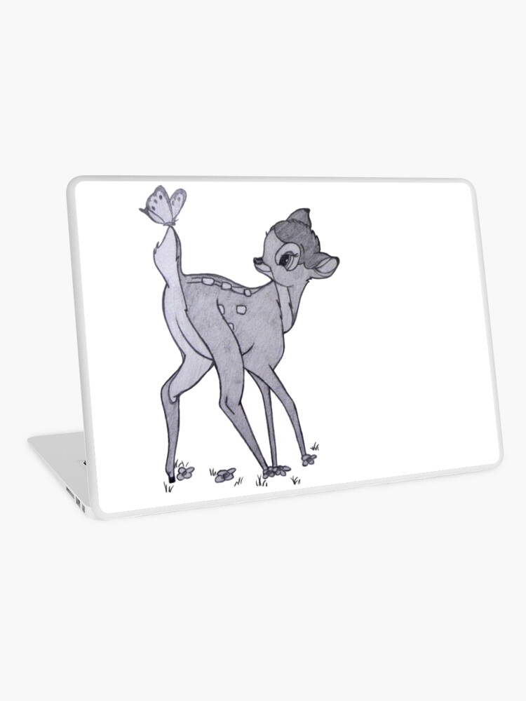 Bambi And The Butterfly Laptop Skin By V Sharp Redbubble