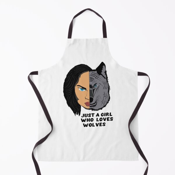 Item preview, Just a Girl who Loves Wolves,gift idea designed and sold by MedBoularouah.