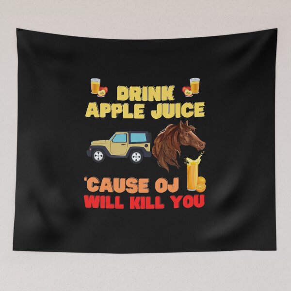 Item preview, Drink apple juice, cause oj will kill you, apple, apple juice, drink, drink apple juice cause, drink apple juice masks, designed and sold by bimmer325.