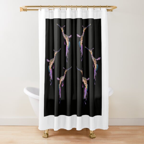 Fractal Seadragon on Repeat Shower Curtain