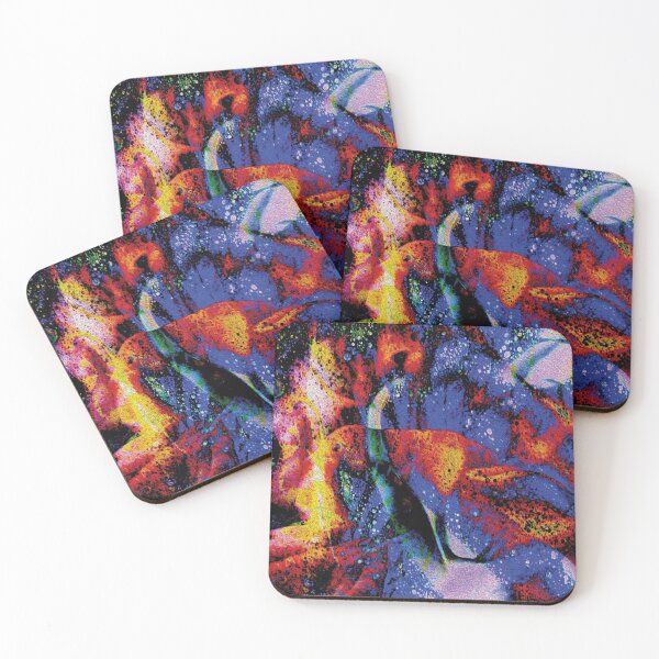 Jazz in Aqua Coasters (Set of 4)