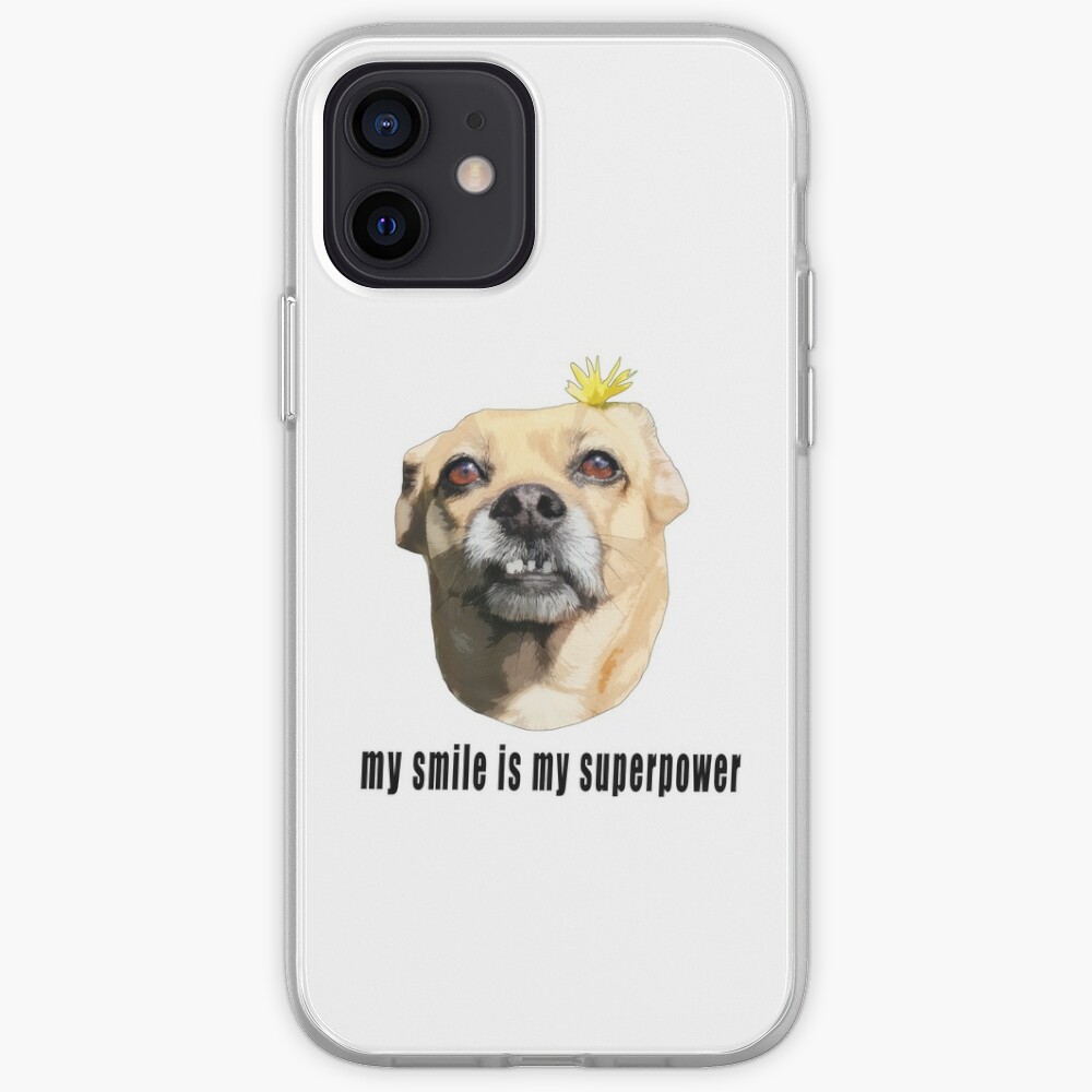My Smile is My Superpower - Chihuahua Dog with Flower iPhone Case