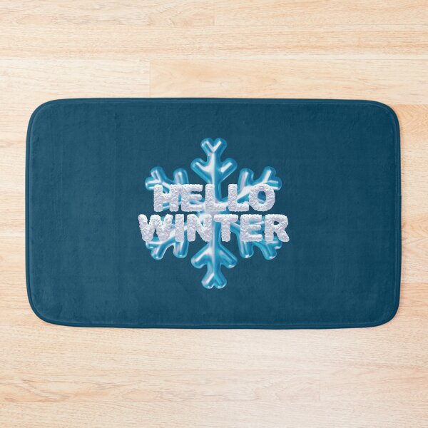Item preview, “Hello Winter” Snowbank & Snowflake - Dark Blue designed and sold by PawsitiveMum.