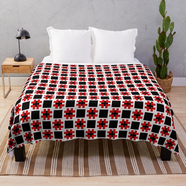 Item preview, Red, Black, and White Vintage Crochet Inspired Geometric/Geomatric Pattern (Chimaera) designed and sold by charqui.