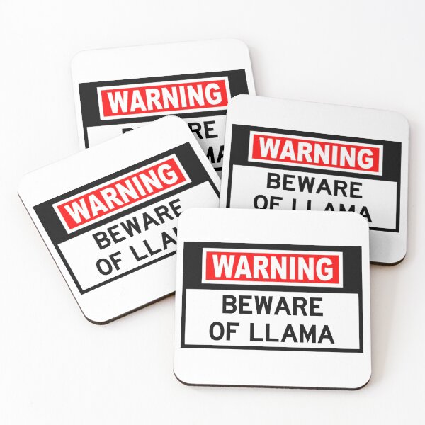 Item preview, WARNING Llama Beware sign designed and sold by NewCastleDesign.