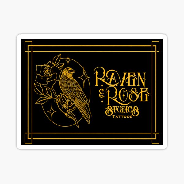 Raven and Rose Studios Tattoos Sticker