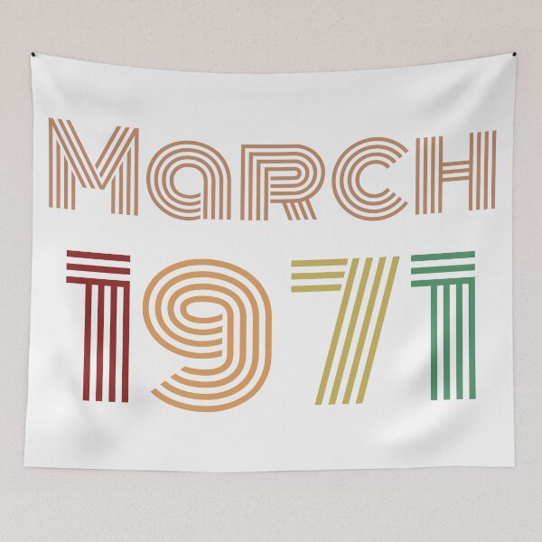 Item preview, March 1971 Design, Happy 50th Birthday, designed and sold by marosharaf.