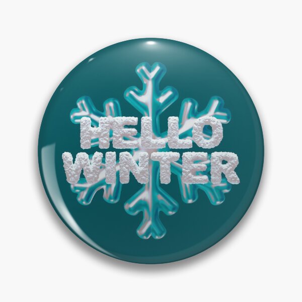 Item preview, “Hello Winter” Snowbank & Snowflake - Aqua on Dark Turquoise designed and sold by PawsitiveMum.