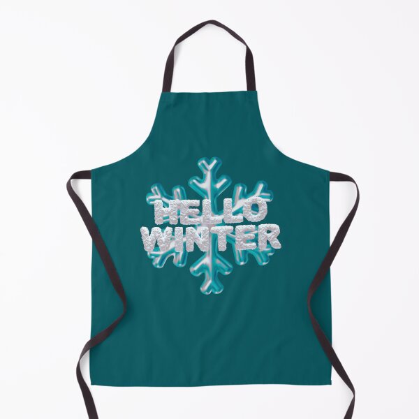 Item preview, “Hello Winter” Snowbank & Snowflake - Aqua on Dark Turquoise designed and sold by PawsitiveMum.