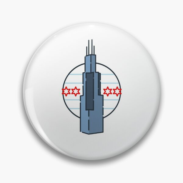 Willis Tower Chicago Map Collectible Enamel Pin Set