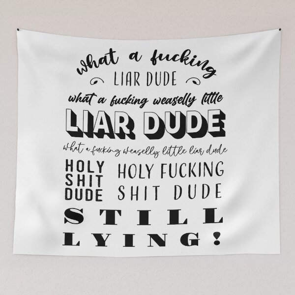 Item preview, hasan piker - what a liar dude typography designed and sold by cameronbaba.
