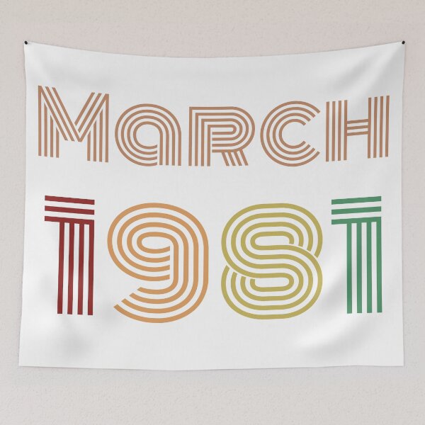 Item preview, March 1981 Design, Happy 40th Birthday. designed and sold by marosharaf.