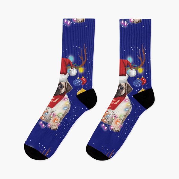 Item preview, Reindeer Pug Dog Christmas Lights designed and sold by Tranguyen.