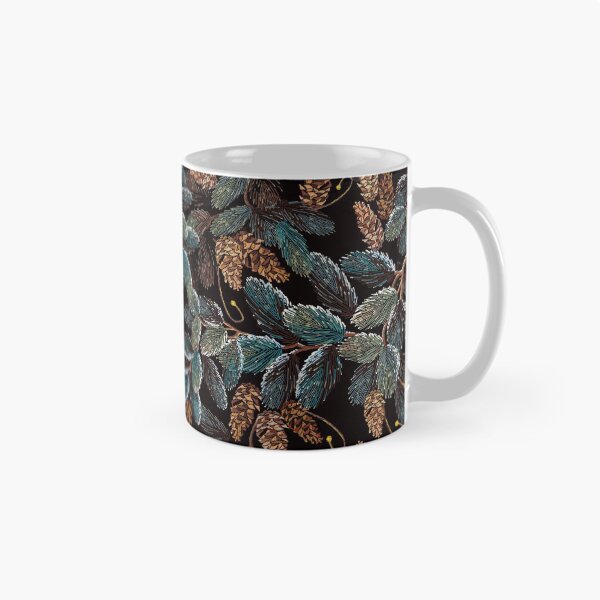 Item preview, Embroidery fir-tree branch with cone designed and sold by matrioshka.