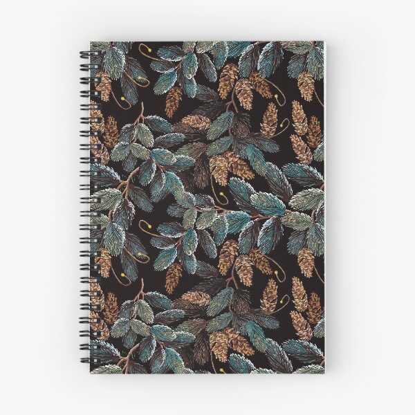 Item preview, Embroidery fir-tree branch with cone designed and sold by matrioshka.