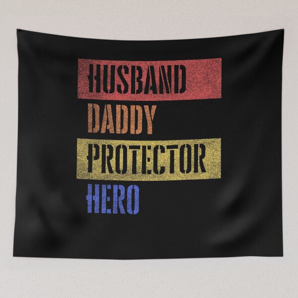 Item preview, Mens Husband Daddy Protector Hero T-Shirt Father's Day Gift Military Veteran designed and sold by WichitaClothing.