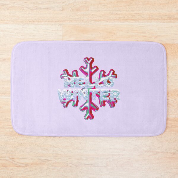 Item preview, “Hello Winter” Snowbank & Snowflake Fun - Wild Iridescent Pink designed and sold by PawsitiveMum.