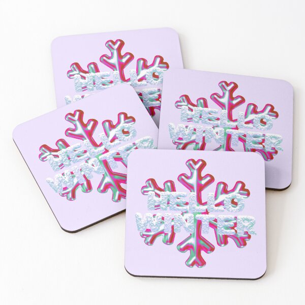Item preview, “Hello Winter” Snowbank & Snowflake Fun - Wild Iridescent Pink designed and sold by PawsitiveMum.