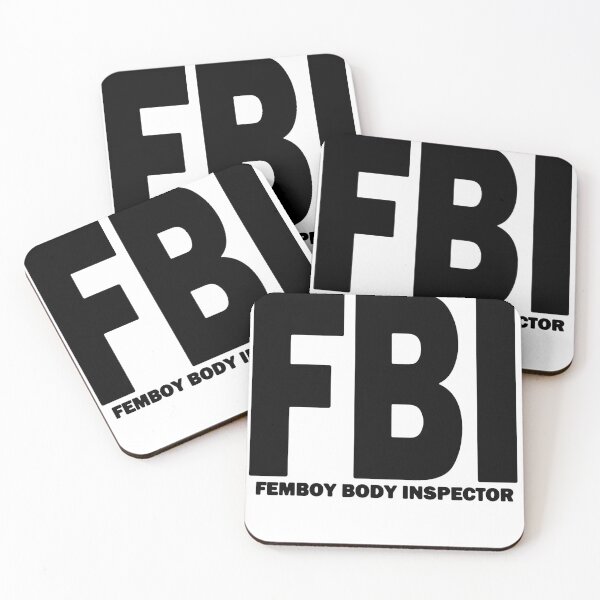 Item preview, FBI Femboy Body Inspector Huge Black Text designed and sold by bebopboop.