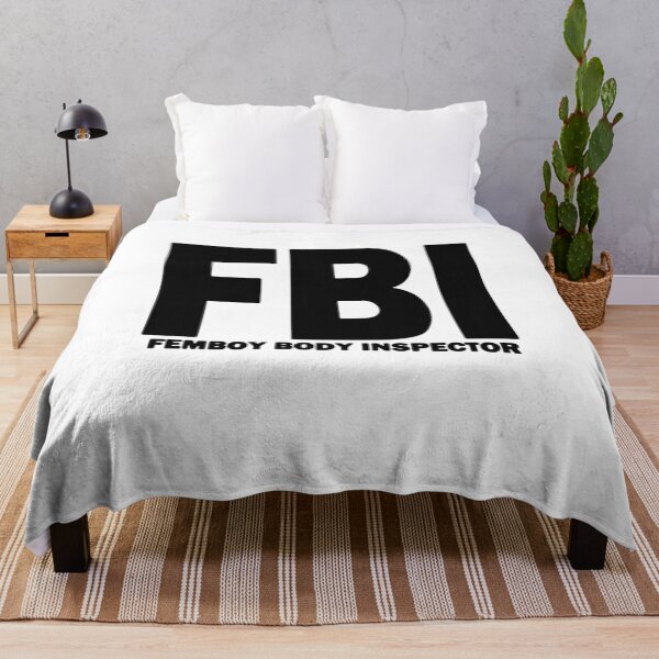 Item preview, FBI Femboy Body Inspector Huge Black Text designed and sold by bebopboop.