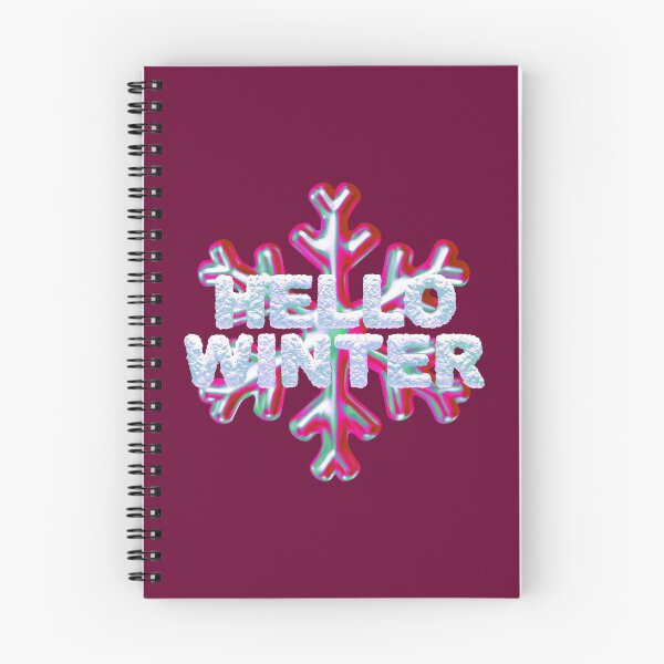 Item preview, “Hello Winter” Snow Fun - Wild Iridescent Pink on Dark Pink designed and sold by PawsitiveMum.
