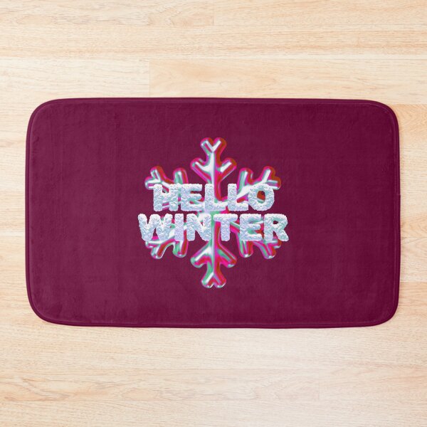 Item preview, “Hello Winter” Snow Fun - Wild Iridescent Pink on Dark Pink designed and sold by PawsitiveMum.