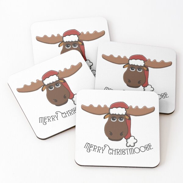 Item preview, Santa Moose with Hat with ChristMoose Saying designed and sold by KobelskiDesigns.