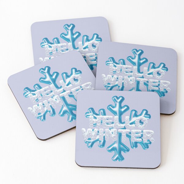 Item preview, “Hello Winter” Snowbank & Snowflake - Lt. Blue with Accenting Purple designed and sold by PawsitiveMum.