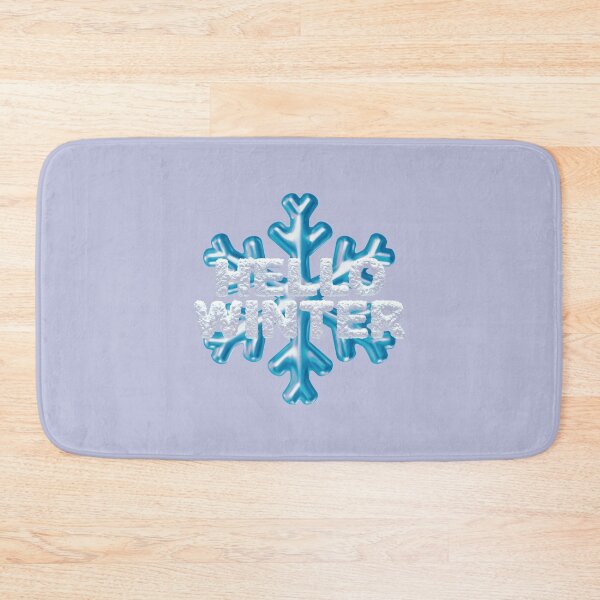 Item preview, “Hello Winter” Snowbank & Snowflake - Lt. Blue with Accenting Purple designed and sold by PawsitiveMum.