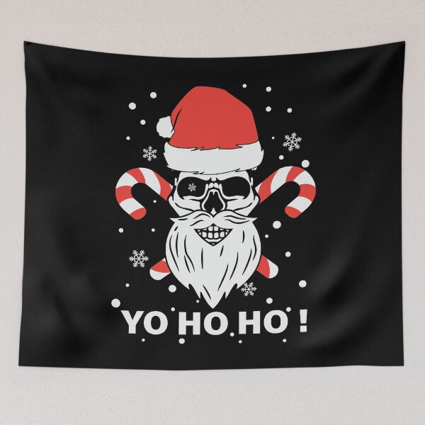 Item preview, Yo Ho Ho Christmas Skull Santa Claus Metalhead designed and sold by NeXore.