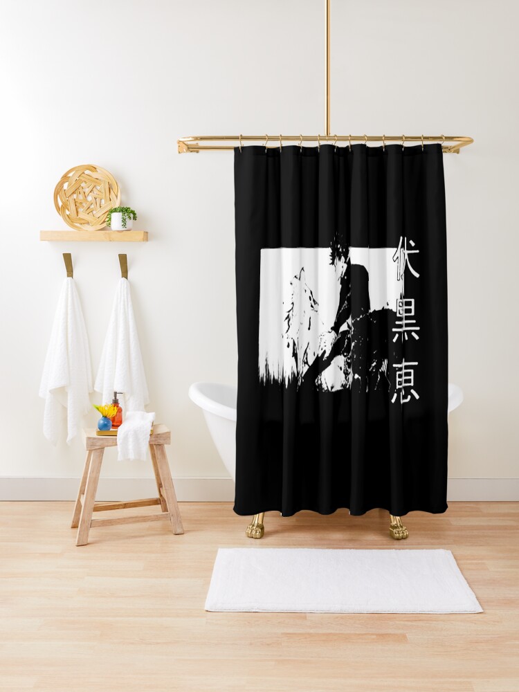 Jujutsu Kaisen Megumi Fushiguro Shower Curtain By Gudalbabi833 Redbubble
