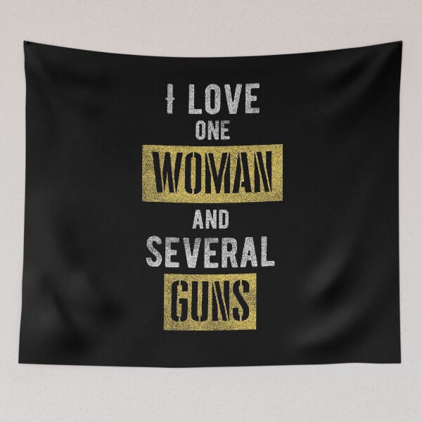 Item preview, Mens Pro Gun Lover I Love One Woman & Several Guns 2nd Amendment Dad Veteran Gift Art designed and sold by WichitaClothing.