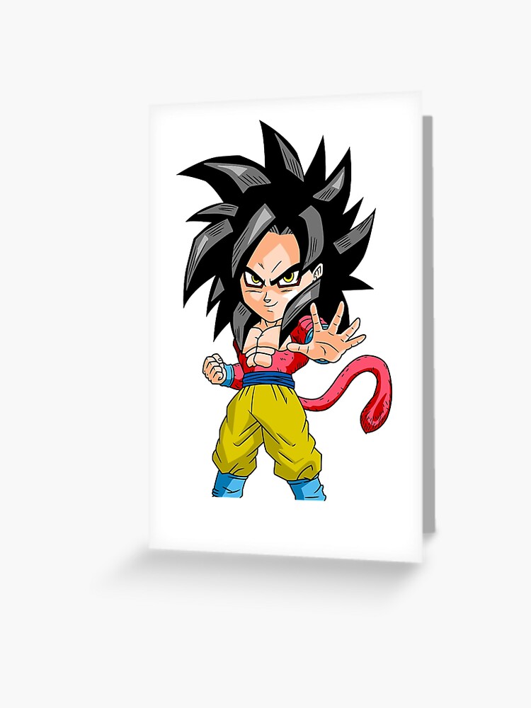 Goku SSj4 Caricature Super Saiyan phase 4 Dragon Ball GT Greeting Card