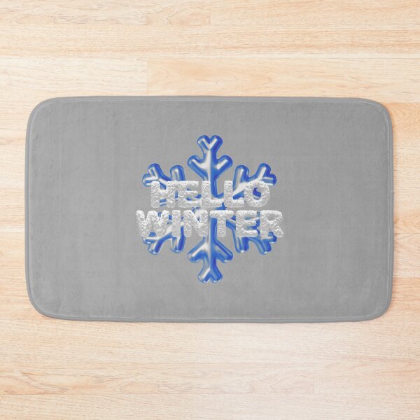 Item preview, “Hello Winter” Snowbank & Snowflake - Blue with Accenting Grey designed and sold by PawsitiveMum.