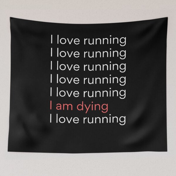 Item preview, I Love Running But I'm Dying Gift For Runner Track Athlete Cross Country Funny Gift Art designed and sold by WichitaClothing.