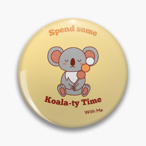 Item preview, Spend some Koala-ty time with me / kawaii koala pun (color background) designed and sold by SpicyCherrys.
