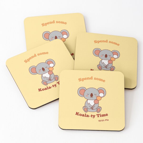 Item preview, Spend some Koala-ty time with me / kawaii koala pun (color background) designed and sold by SpicyCherrys.