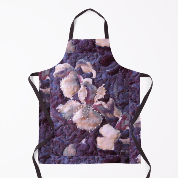 Item preview, Quilted Iris With Beading designed and sold by Jean Gregory Evans.