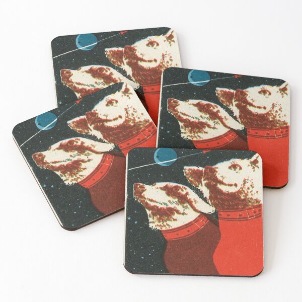Item preview, Laika - Soviet Space Traveler Dogs. Soviet Space Art USSR Design designed and sold by ArtFay.