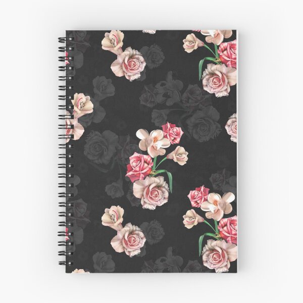 Item preview, 3D Floral Pattern on Black Color Background designed and sold by LagoonsStudio.