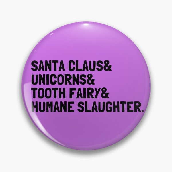 Item preview, Santa Claus Unicorns ToothFairy | Veganism and Animal Rights | Magenta Square Black Text designed and sold by EarlessPierre.