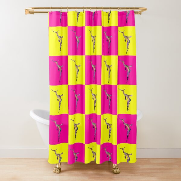 Weedy Seadragon Colour Punch Shower Curtain