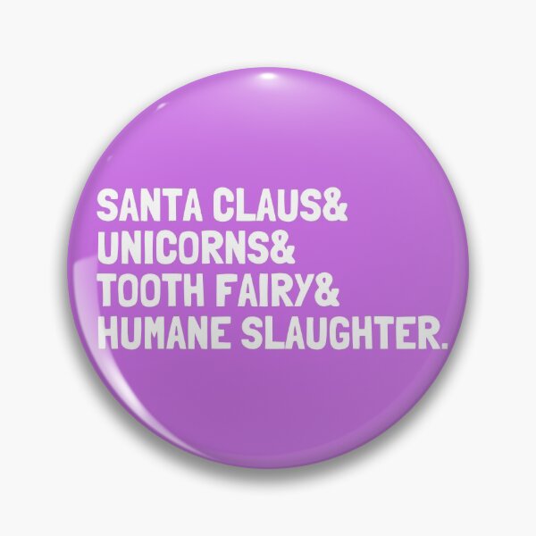 Item preview, Santa Claus Unicorns ToothFairy | Veganism and Animal Rights | Magenta Square White Text designed and sold by EarlessPierre.